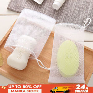 100pcs Facial Cleanser Manual Foaming Net Bag Mesh Soap Bag with Drawstring Foaming Soap Net Bag Exfoliating Mesh Bag For Facial Bath & Shower Cleanser