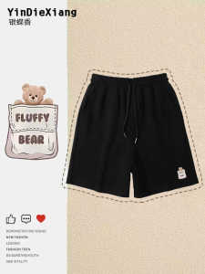 Pure Cotton Shorts Womens 2024 New Arrival Summer American High Waist Loose Half Length Middle Pants Plus Size Plus Size Ladies Casual Sports Pants