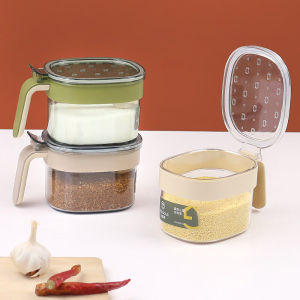 Single Compartment Spice Box Press to Open Lid Sealed Moisture Proof Storage Container for Salt Monosodium Glutamate Sugar