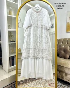 KODE JNH - Faradiba Dress Tile / Dress Kondangan Elegant M L XL XXL / Gamis Simple Elegant