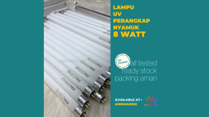 LAMPU UV PERANGKAP NYAMUK 8 WATT T5 8W (KRISBOW ACE HARDWARE FSL INSECT KILLER)