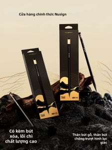 Nusign | Black Gold Series Wooden Hexagonal Pencil Student Practice Writing Drawing Toxic-Free