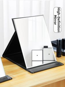 Black Foldable HD Portable Desk Makeup Mirror