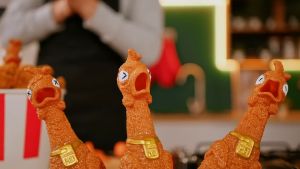 Squeeze Me Squeaky Fried Chicken Toy