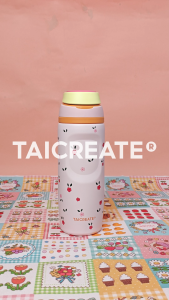 Taicreate NEW CAP แก้วน้ำหูหิ้ว สแตนเลส 316 เคลือบเซรามิ ขนาด 770ml ฝาคลิกเปิดง่าย 24hร้อน-เย็น