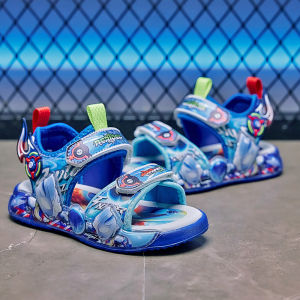 KUOBURENSHENG | Anti-slip Magic Tape Light-up Sandals for Boys