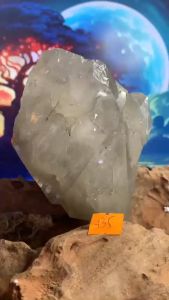 Cụm đá Thạch Anh khói Smoke Quartz trong suốt pha lê và gương lắp lánh tự nhiên vũ trụ năng lượng 435