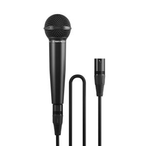Phenyx Pro PM-25/25S Wired Dynamic Vocal Microphone Professional Handheld Cardioid Mic with XLR Cable Clip Bag for Karaoke Singing Stage Studio