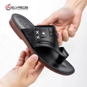Sandal Pria Jepit Kulit Sol Karet Anti Slip Sendal Jepit Kasual K19 Elvredo