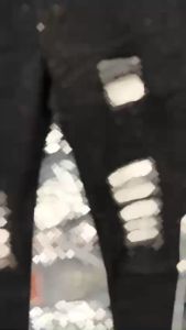 quần bò jean nam dài đen rách kiểu vá gối amiri hotchất jean co giãn bền màu giá tốt chuẩn vnxk KAYSTORE