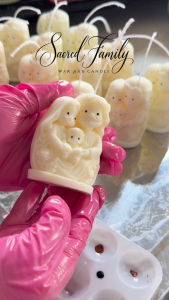 Sacred Family Candle | Baby Jesus Religious Candle | Christian Aesthetic Candle