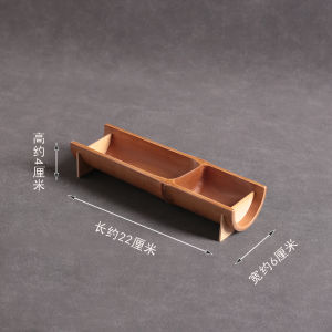 Fulu Bamboo Handheld Fruit Basket Tea Cooking Candy Tray Chinese Style Snack Display Plate round Edge No Pattern Handled Basket