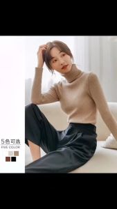 Áo Len Nữ Cổ Cao Kiểu Dáng Hàn Quốc Với Chất Len Mỏng Tôn Dáng Cực Xinh - LCXA59