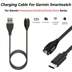 Type C USB Charging Cable For Garmin VenuX1 Quatix8 Charger Forerunner 970 165 255 Instinct3 3S 3X 2 Garmin Active6 Lily2 Active