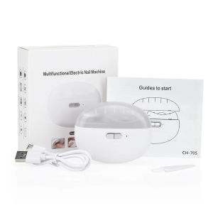 Rechargeable Electric Nail Trimmer with LED Light - Automatic Grinder & Polisher for Safe Manicures