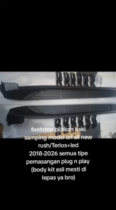 FootStep Foot Steep Injakan Pijakan Kaki Samping Running Board model Ori All New Rush 2018-2025Up Semua Tipe TRD GR Produk OEM