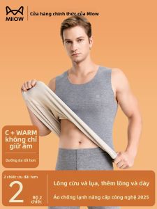 Áo khoác lót MiiOW Catman cho nam làm bằng lụa cừu giữ nhiệt không đường may