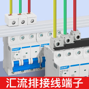 Electrical Busbar Terminal Block C45 Circuit Breaker Connector DPN Straight Bend ST-100A 1P 2P 3P 4P Copper Material WZOODQ