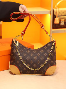 Cneeya&Kaer Louis Oger 2023 New Womens Bag Shoulder Crossbody Handbag Floral Chain Bag Small Horn Bag Soft Polyester Lining
