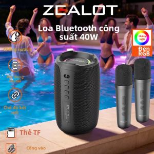 Loa Không Dây ZEALOT S61 20W Với Hai Micro Không Dây Pin 3600mAh Loa Siêu Trầm Di Động Hệ Thống Âm Thanh Gia Đình Sử Dụng Nguồn USB
