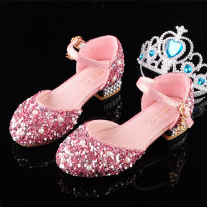 MENGBEIHUAN | Fashion Childrens Chunky Heel Princess Shoes