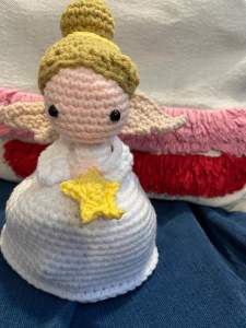 ^Jingle^ “Patience Flip” Dolls L11cm W10cmWhimsical Handmade Christmas Dolls~ Artisanal Crochet Creations ~ MAMABEARHOUSE"