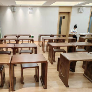 New Chinese Calligraphy Table Calligraphy Table Antique Chinese Studies School Desk and Chair Solid Wood Student Training Class Chess Table Calligraphy Table