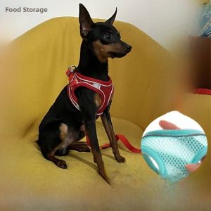 Breathable Vest-Style Dog Leash Small Deer Dog Teddy Dog Special Walking Rope Small Puppy Leash Retractable Leather Material