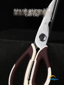 Kéo Nhà Bếp Đa Năng 5 trong 1 SSGP Chuyên Cắt Gà Vịt Cắt Xương Đánh Vảy Cá Kẹp Hạt Óc Chó Mở Bia Lưỡi Thép Đức Siêu Sắc Tay Cầm Chống Trượt