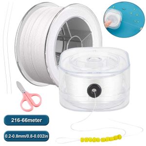 Non-Elastic Thread Cords Flat Crystal Line Nylon Rubber Stretchy Cord Rope For Jewelry Making Beading Bracelet Necklace String