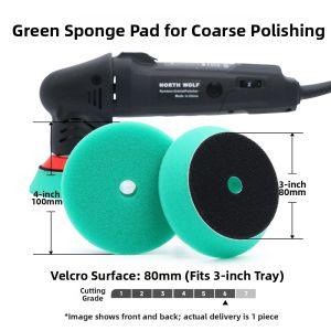 Northwolf | 5 Inch Car Polishing Sponge Pad for Glass Paint Surface Buffing with Velcro Attachment Durable Foam Pad for Polishing Machine Polishing Tools Set