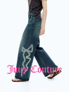 Juicy Couture | New Bow Patterned Straight Loose Jeans