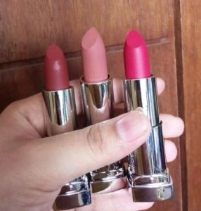 isi 3 pcs lipstik M4ibelline MIX warna acak