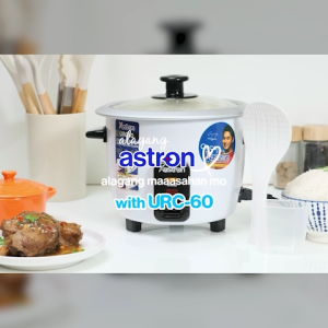 Astron URC 60 Drum Shape Rice Cooker - 0.6 Liter Capacity | Aesthetic Small Rice Cooker | 3 cups | 350W | Ideal for 2-3 persons | Minimalist | Free Paddle