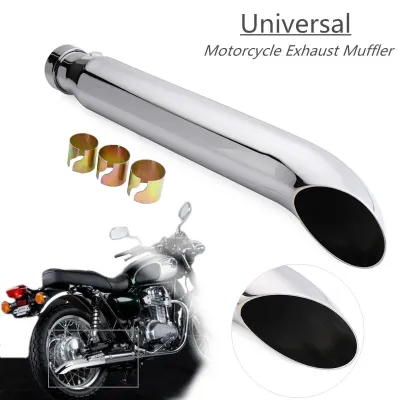 Motorcycle Exhaust Muffler Retro Vintage Classic Electroplating Escap Moto for Cafe Racer Bobber Chopper Custom