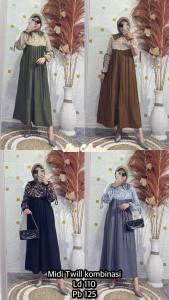 MIDI TWILL KOMBINASI BY LLIIZA Collection/MIDI TWILL PREMIUM