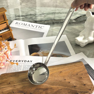Chockmen For Home 7 Points Hot Pot Soup Ladle Colander 18/10 Stainless Steel Mirror Light Belt Hook Medium Spicy Hot Spoon