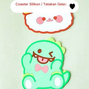 Coaster Silikon / Tatakan Gelas Karakter Lucu AT0089