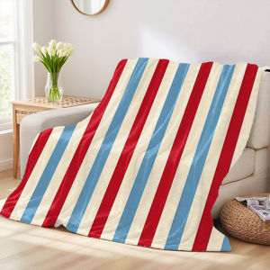 Beast Kingdom | Vintage Color Stripes Flannel Blankets Are Suitable For Sofas Mens Room Decorations Thick And Warm Gifts For Teenagers