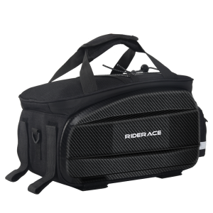 RIDERACE | Bicycle Rear Seat Bag Eva Multi-Purpose Large Capacity Bike Travel Luggage Storage Bag Cycling Trunk Panniers Shoulder Handbag