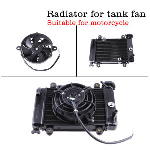 For 200cc 250cc Motorcycle Moto Quad 4x4 ATV Buggy UTV Water Cooling Engine Cooler Radiator 5 inch Cooling Fan Kit