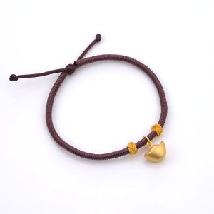 Chow Sang Sang 周生生 Cultural Blessings Daily Bliss 999 24K Pure Gold Nugget Yuanbao Sycee Bracelet 92060B