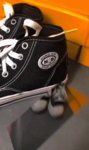 sepatu anak sekolah tali N&B hitam putih size 30-40 (NB) sepatu anak sekolah nb terbaru