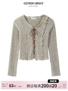 Retro V-neck Long Sleeve Design Knitted Slim Fit Base Layer