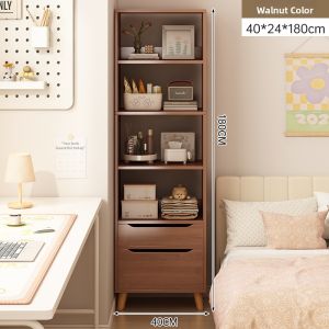 MOLORE | Narrow Storage Shelf for Small Spaces Home Bookshelf