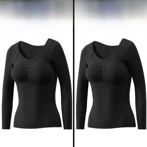 MiiOW | Áo ngực lót lông cừu dày cho nữ MiiOW Cat Person Warmth không có đường may Áo lót mùa đông cổ thấp Áo lót mùa thu đông