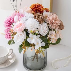 Artificial Flowers Silk Peony Rose Home Room Table Wedding Bridal Bouquets Decora Festival Outdoor Garden Yard Handmade DIY Gift