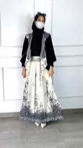 Setelan Batik Wanita Dewasa Blazer Set Outer Kardigan Rok Katun One Set Kondangan Pesta Pernikahan Terbaru Motif Pok Tunggal