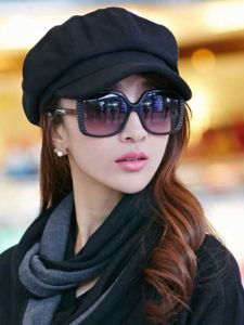 หมวกทรงแปดเหลี่ยมผ้าขนสัตว์สำหรับผู้หญิง หมวกทรงปากเป็ดแบบสวมสบาย หมวกเด็กส่งข่าว สีพื้น ปกติ ฤดูใบไม้ร่วง ฤดูหนาว บุคลิกภาพ