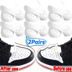 2Pairs New Crease Protector Shoe Anti Crease Bending Crack Toe Cap Support Shoe Stretcher Lightweight Keeping Shield Sneakers